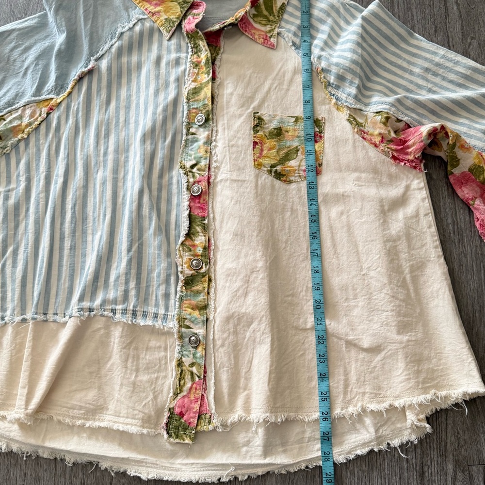 Pol Mixed Pattern Button Down Nwot - image 8